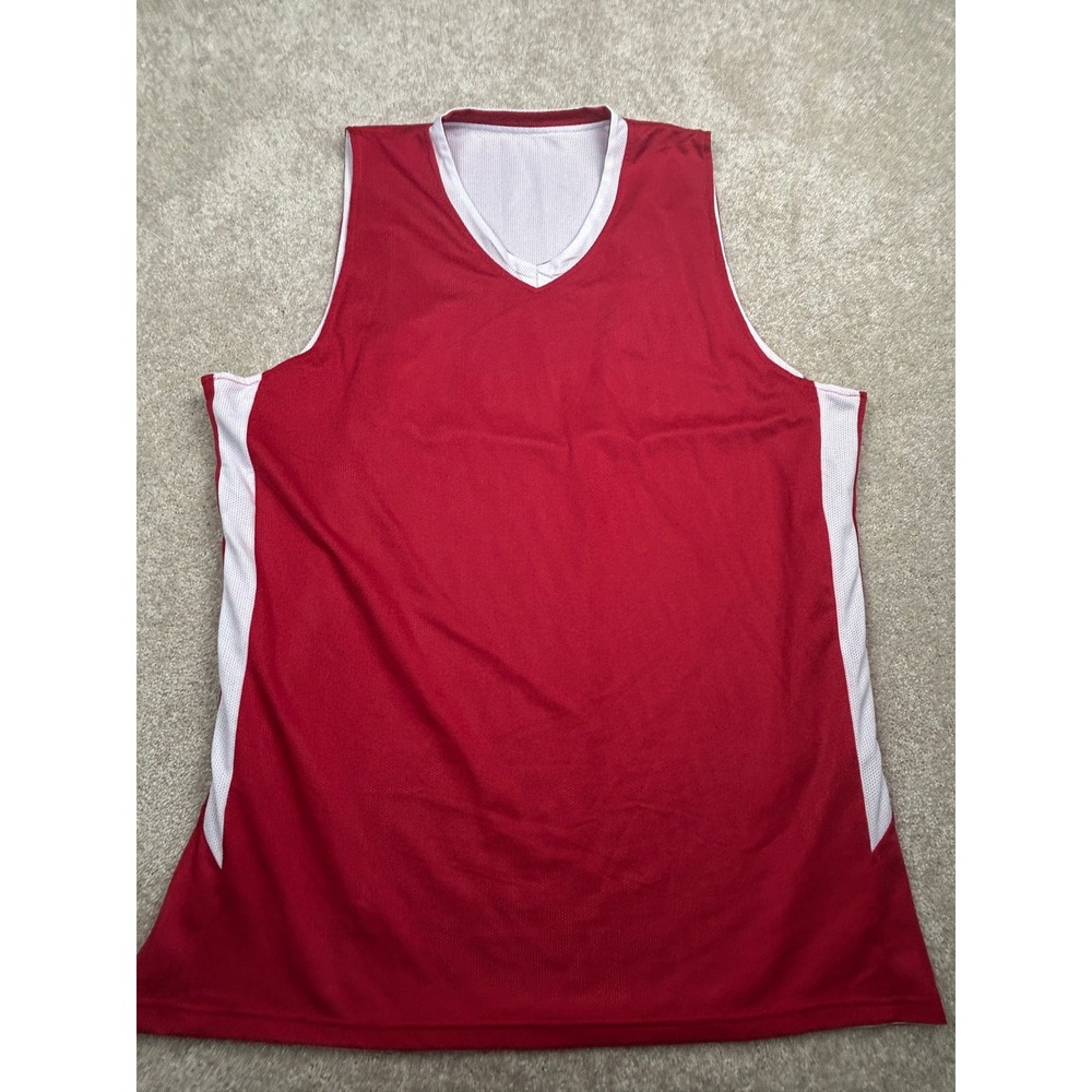 Unbranded Reversible Basketball Jersey XXL Red White‎ Mesh Tank Athletic Sporty
